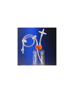 STORAGE BOTTLE 500ML,POLYSTYRENE, DIP TUBE, WITH 0.2µm PTFE Filter, MPC, STERILE, IND,1/4