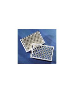 Microplate, 96 Well, Polystyrene, White/Clear Flat Bottom, Non Binding Surface, no Lid, Nonsterile, Bulk