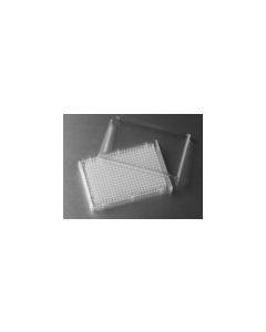 Microplate, 384 Well, Polystyrene, Clear, Flat Bottom, Square Wells, Poly-D-Lysine, with Lid, Aseptically Manufactured, Bulk