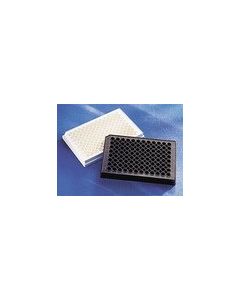 Microplate, 96 Well, Polystyrene, White, Flat Bottom, TC-treated, with Lid, Sterile, Bulk