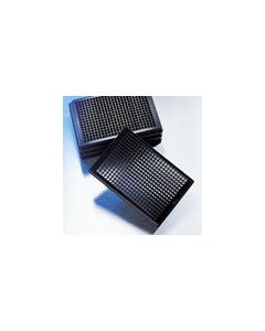 Microplate, Optical Imaging, 384 Well, Polystyrene, Black/Clear Flat Bottom, TC-Treated, with Lid, Sterile, with Generic Bar Code, Bulk