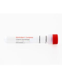 MiniCollect® Complete 0,5 / 1 ml Z Serum rote Kappe, vormontiert mit Trägerröhrch