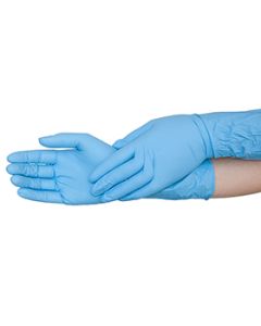 SafeGrip® Nitril Handschuhe 30 cm, BLAU 100 St/Pkg. SMALL