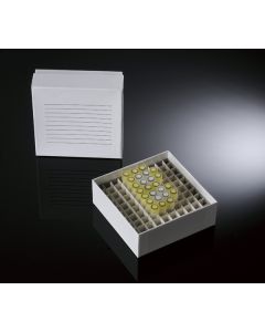 Karton Cryo-Box, Raster & Deckel, 100 Pos, 136x136x50mm