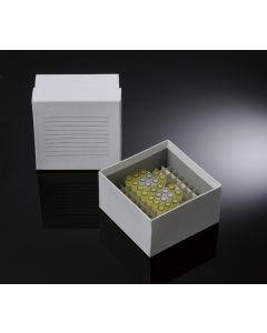 Karton Cryo-Box Raster & Deckel, 136x136x75mm, 100 Pos.