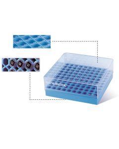 CryoKing® Cryobox blau, für 0,5 ml Röhrchen 2D