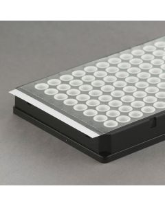 Adhesive Clear qPCR Seals, Sheets, 141 x 80 mm mit Tabs, 131 x 80 mm ohne Tabs, Anwendungstemperatur: -70°C bis +110°C